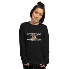 Load image into Gallery viewer, Affirmations and Manifestations Long Sleeve Shirt