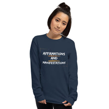 Load image into Gallery viewer, Affirmations and Manifestations Long Sleeve Shirt