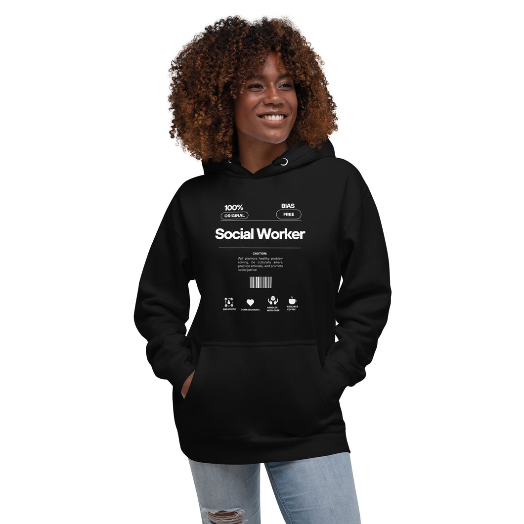 SOCIAL WORKER Label Unisex Hoodie