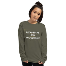 Load image into Gallery viewer, Affirmations and Manifestations Long Sleeve Shirt
